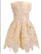 ALLOVIN Toddler Girl Christening Baptism Flower Lace Dress