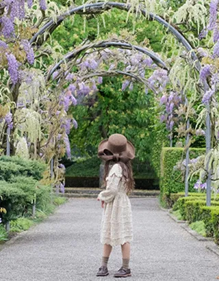 ALLOVIN Toddler Girls Vintage Knit Dress