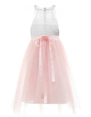 Toddler Girl Sleeveless A-Line Lace Flower Girl Dress
