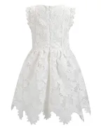 ALLOVIN Toddler Girl Christening Baptism Flower Lace Dress