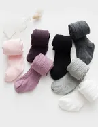 ALLOVIN 4pairs Cable Knit Cotton Leggings