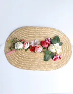 Allovin Toddler Girls Flower Decor Straw Hat