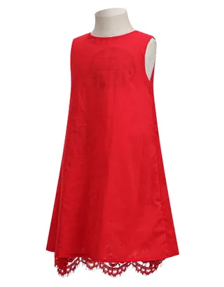 Toddler Girl Heart-Shaped Embroidery Lace Dress
