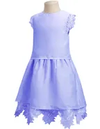 ALLOVIN Toddler Girl Christening Baptism Flower Lace Dress