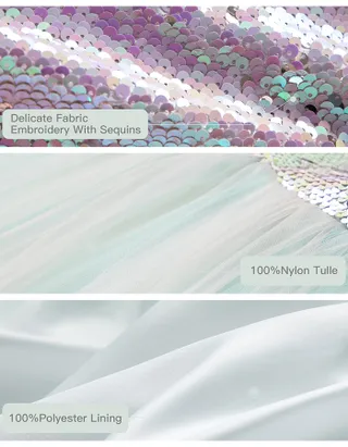 Toddler Girl Heart-Shaped Sequins Cap Sleeve Maxi Dress