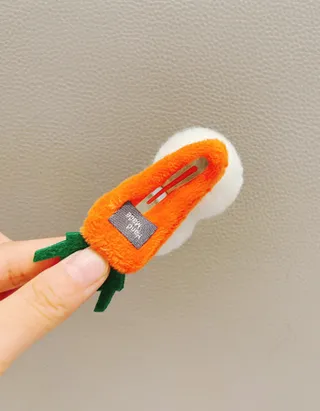 Easter Bunny Girls Fluffy Rabbit Decor Hair Clip