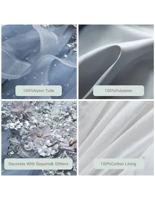 ALLOVIN Sequins Tulle Party Dress