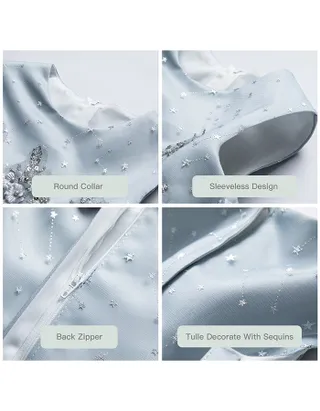 ALLOVIN Sequins Tulle Party Dress