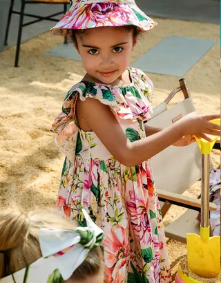 Allovin Toddler Girl Summer Holiday Hawaii Casual Floral Dress