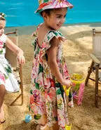 Allovin Toddler Girl Summer Holiday Hawaii Casual Floral Dress