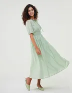 ALLOVIN The Jade Linen Dress