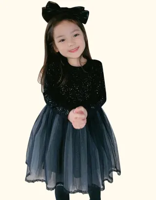 ALLOVIN Tulle-skirt Jersey Dress