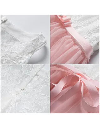 Toddler Girl Sleeveless A-Line Lace Flower Girl Dress