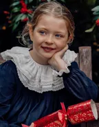 ALLOVIN Vintage Lace Collar Velvet Dress