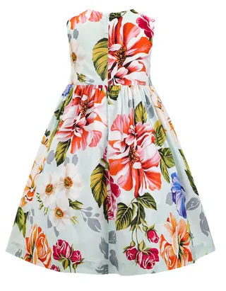 Toddler Girl Sleeveless Floral Printed Summer Party Casual Dress