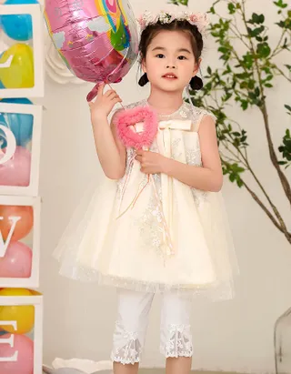 Allovin Toddler Girl A-Line Formal Sleeveless Sequins Dress