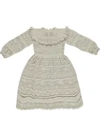 ALLOVIN Toddler Girls Vintage Knit Dress