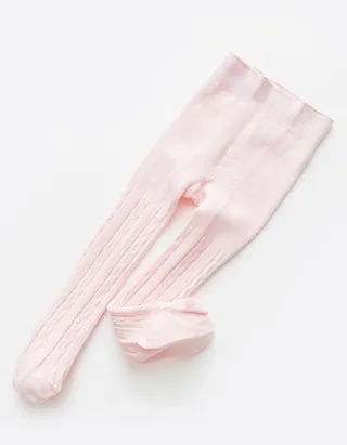 ALLOVIN 4pairs Cable Knit Cotton Leggings