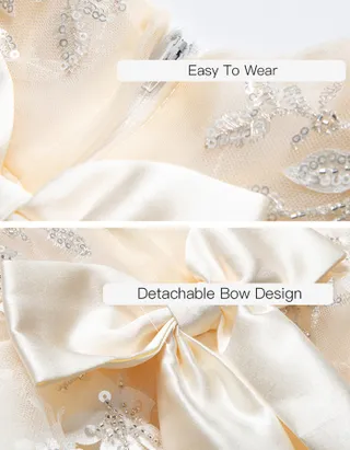 Allovin Toddler Girl A-Line Formal Sleeveless Sequins Dress