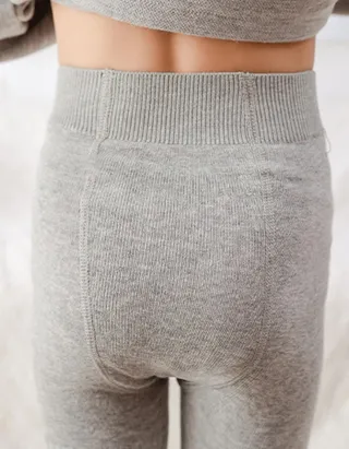 ALLOVIN 4pairs Cable Knit Cotton Leggings