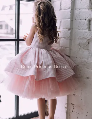 Toddler Girl Sleeveless Spanish Tulle Princess Ball Party Dress