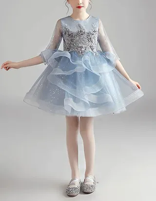 ALLOVIN Sequins Tulle Party Dress