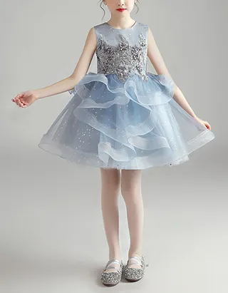ALLOVIN Sequins Tulle Party Dress