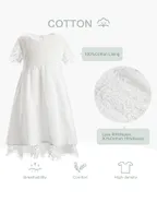 ALLOVIN Floral Lace Boho Dress