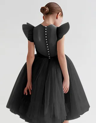 ALLOVIN Sheer back Party Dress