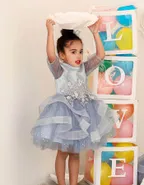 ALLOVIN Sequins Tulle Party Dress