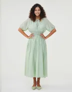 ALLOVIN The Jade Linen Dress
