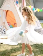 Toddler Girl Sleeveless Summer Tulle Birthday Casual Dress