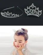Allovin Rhinestone Crown Hair Accessory