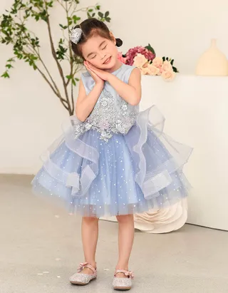 ALLOVIN Sequins Tulle Party Dress