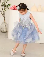 ALLOVIN Sequins Tulle Party Dress