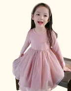 ALLOVIN Tulle-skirt Jersey Dress