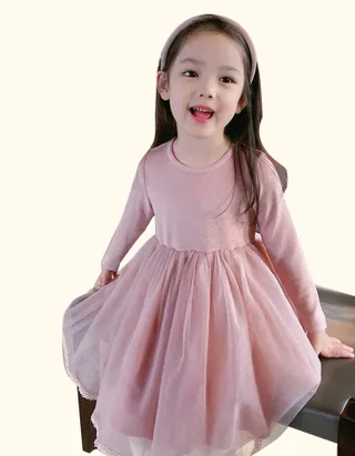 ALLOVIN Tulle-skirt Jersey Dress