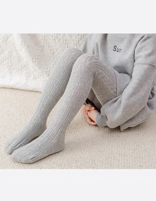 ALLOVIN 4pairs Cable Knit Cotton Leggings