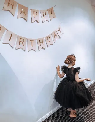 ALLOVIN Sheer back Party Dress