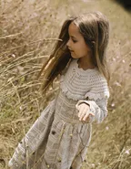 ALLOVIN Toddler Girls Vintage Knit Dress