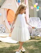 Toddler Girl Sleeveless Summer Tulle Birthday Casual Dress