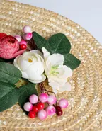 Allovin Toddler Girls Flower Decor Straw Hat