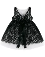 ALLOVIN Lace And Tulle V-back Layered Dress