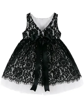 ALLOVIN Lace And Tulle V-back Layered Dress