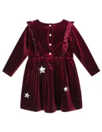 ALLOVIN Sparkly Stars Velvet Dress