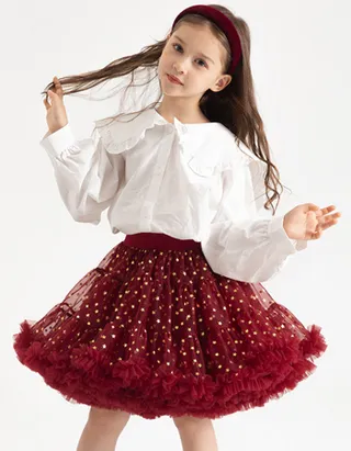 ALLOVIN Sparkly Stars Tutu Skirt