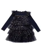 ALLOVIN Sparkly Stars Tulle Dress