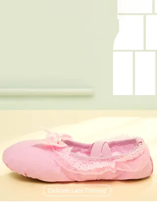 Allovin Girls Canvas Split Sole Ballet Shoes