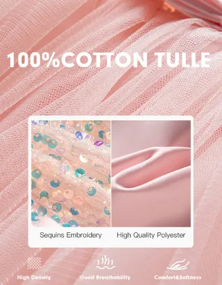 ALLOVIN Sequins Tulle Party Dress