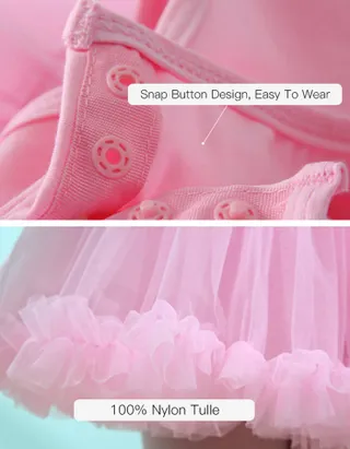 Allovin Sleeveless Tutu Lace Ballet Leotard